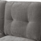 INGALIK Convertible Sectional Sofa Couch, L-Shaped Couch with Reversible Chaise Lounge, Chenille Fabric Modern Sofa for Living Room, Apartment, Office, 3 Seats, Gray