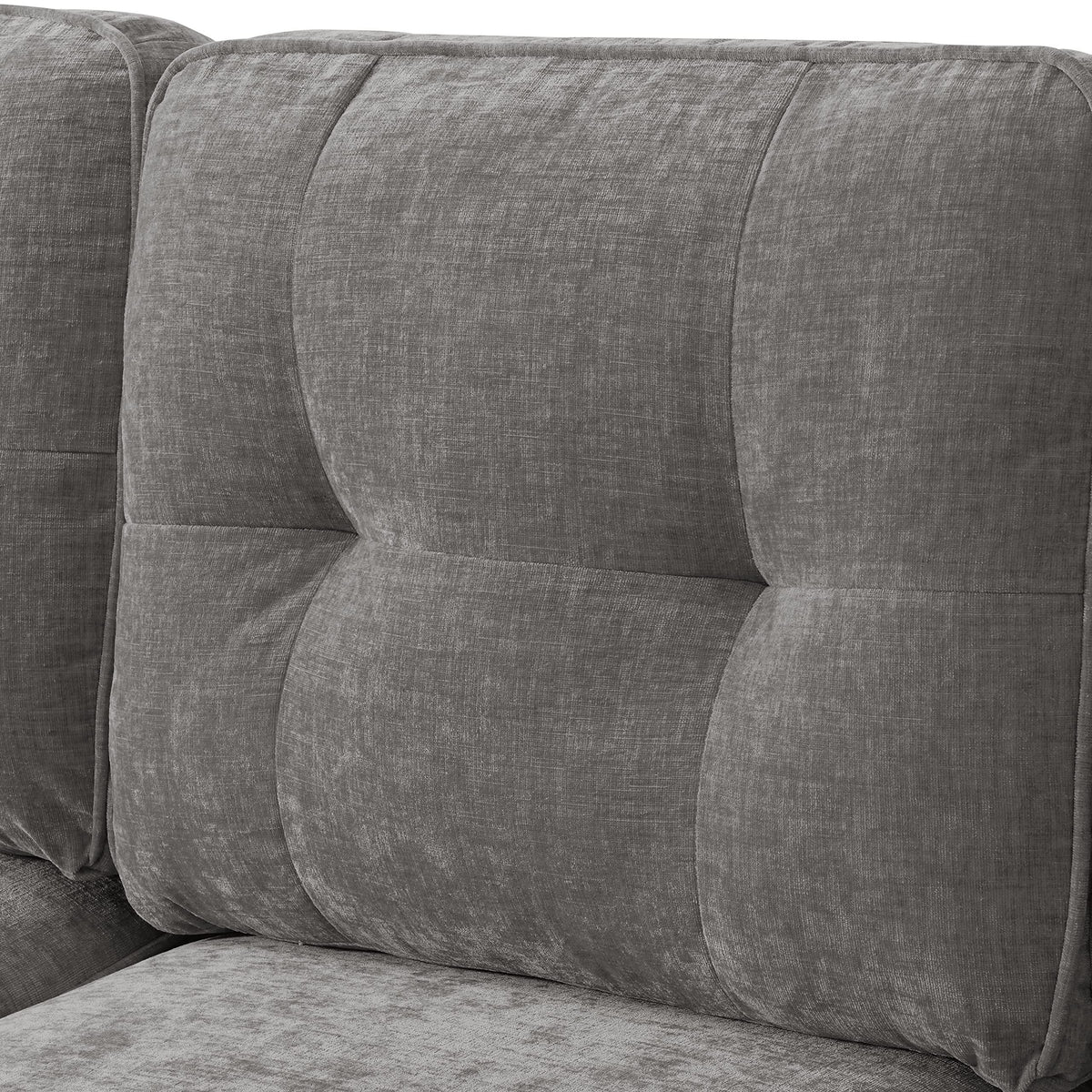 INGALIK Convertible Sectional Sofa Couch, L-Shaped Couch with Reversible Chaise Lounge, Chenille Fabric Modern Sofa for Living Room, Apartment, Office, 3 Seats, Gray
