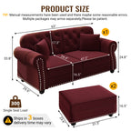  Modular Sectional Sofa, 4 Seat Velvet Sofa Couch Convertible Sofa Bed for Living Room Red