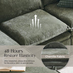 Aitjunz 85.83'' Modular Cloud Couches, Sectional Sofa for Living Room, Modern Couches and Sofas with Storage Ottoman, L-Shape 4 Seat Chenille Cloud Sofa with Pillows for Bedroom