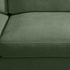 Poshby 88.58''W Sectional Sofa 3 Seater Couch with Chenille, Modern Square Arm for Living Room, Light Green