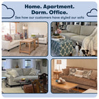 Serta Palisades 78" Track Arm Sofa with Removable Covers Dark Brown