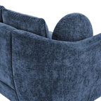 Carolayne 90'' Modern 3 Seater Upholstered Sofa with 2 pillows for Living Room, Blue