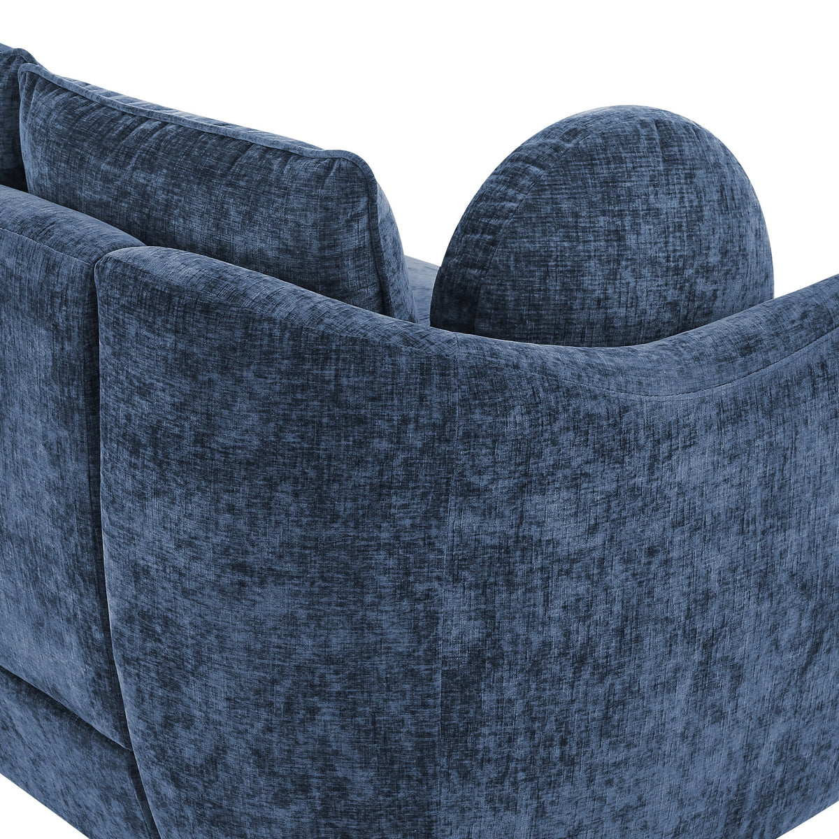 Carolayne 90'' Modern 3 Seater Upholstered Sofa with 2 pillows for Living Room, Blue