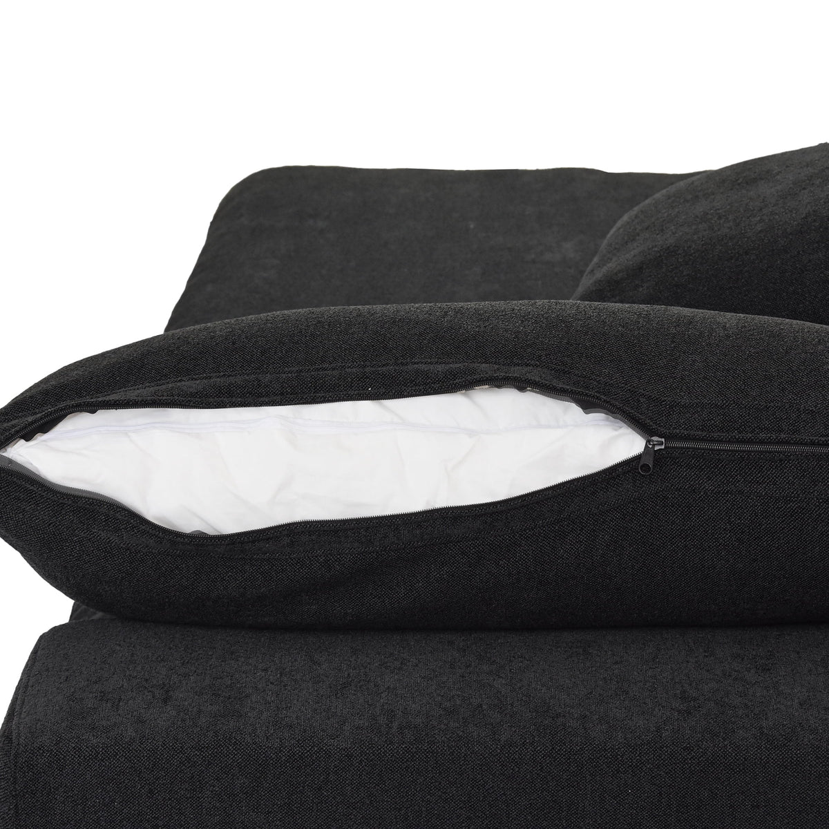Sdorens Free Convertible Sectional Sofa Modular Couch,Modern Linen Fabric Sofa for Living Room,Apartment and Small Space,3-Seat Sofa,Black