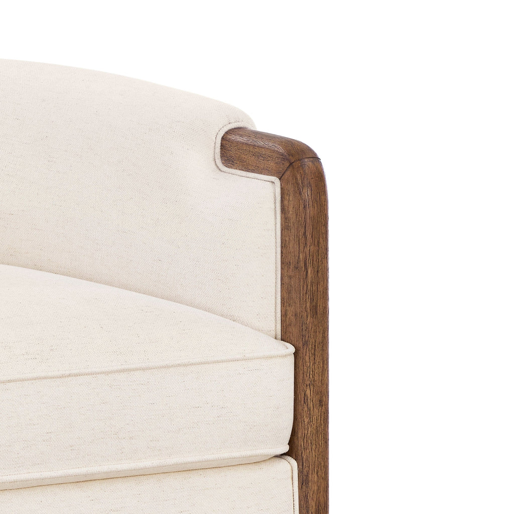 My Texas House Campbell 92 in Sofa, Cream Polyester Upholstery