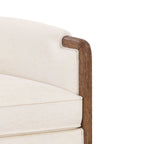 My Texas House Campbell 92 in Sofa, Cream Polyester Upholstery