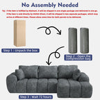  Sectional Sofa, 101" L-Shaped Modular Cloud Couch,Unique Chenille Fabric Couches and Sofas,Compression Sofa No Assembly Required(Deep Gray)