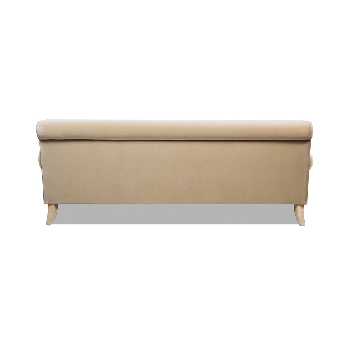 Jennifer Taylor Home Alana 88" Lawson Living Room Two-Cushion Tightback Sofa Couch with Metal Casters, Fawn Brown