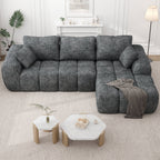  Sectional Sofa, 101" L-Shaped Modular Cloud Couch,Unique Chenille Fabric Couches and Sofas,Compression Sofa No Assembly Required(Deep Gray)