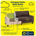 Serta Palisades 78" Track Arm Sofa with Removable Covers Dark Brown