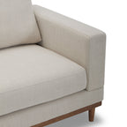  Springwood Wood Frame 83.46" Couch, Cream Linen, Light Honey Woodbase Finish