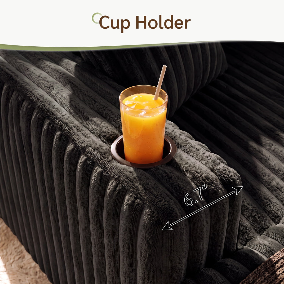 Marrber Black 52? 3-in-1 Convertible Pull-Out Sofa Bed Sleeper Loveseat with Reclining Backrest, Built-in Cup Holders, Pet-Friendly Corduroy Sofa for Small Space