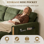 Villeston 4-Seat Sectional Sofa with 2 Ottomans,U Shaped Sofa Couch with Storage Ottomans and Side Pockets, Oversized Modern Chenille Sofa Couch for Living Room,Olive