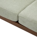 Christopher Knight Home Vintage 72? Rattan 3-Seat Sofa with Solid Wood Frame, High-Rebound Cushions, Light Green