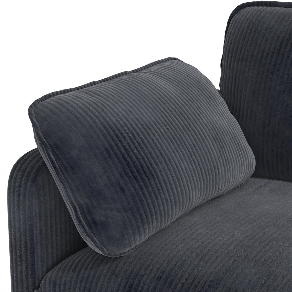  145.7" U Shaped Modular Sectional Sofa with Movable Ottomans, Corduroy Cloud Sofa Couch with 25.2" Deep Seat, Removable Washable Covers, 4-5 Seater Comfy Modular Sofa for Living Room Apartment