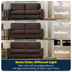 Serta Palisades 78" Track Arm Sofa with Removable Covers Dark Brown
