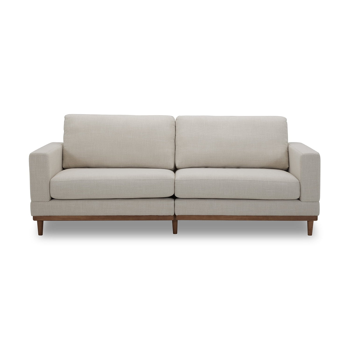  Springwood Wood Frame 83.46" Couch, Cream Linen, Light Honey Woodbase Finish