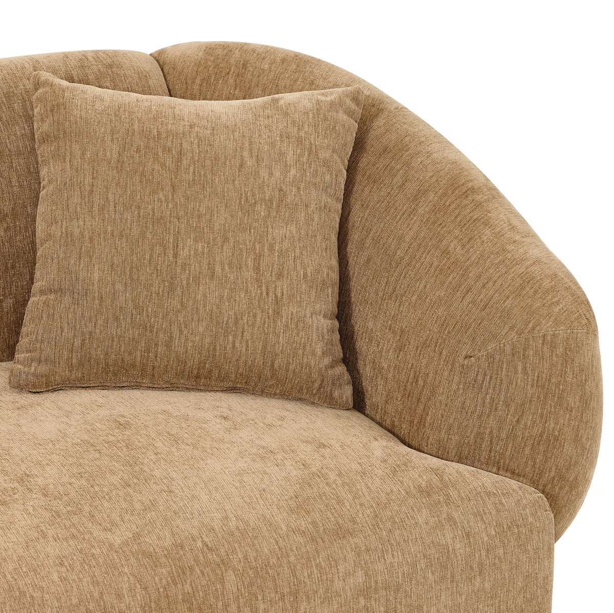 Christopher Knight Home 98.5" Curved Contemporary 3-Seat Sofa with Upholstered Plush Seating, Mocha